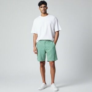 Polo Ralph Lauren 42x9.5 Green White Gingham Check Cotton Men's Suffield Short